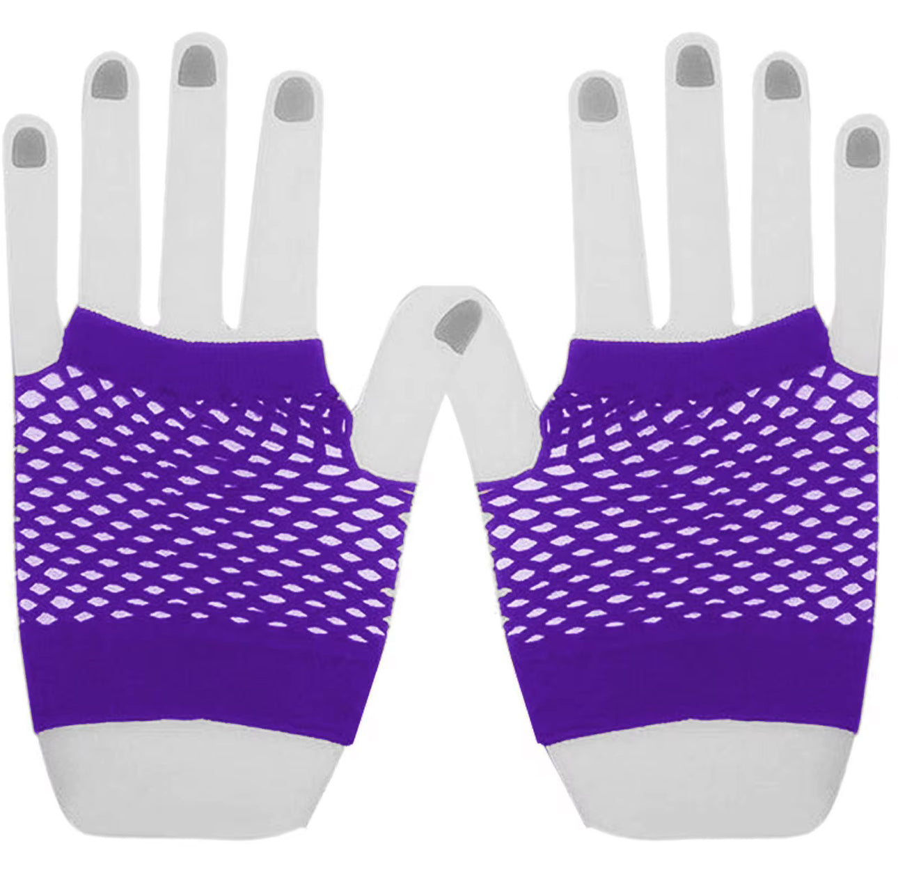 Fishnet short gloves