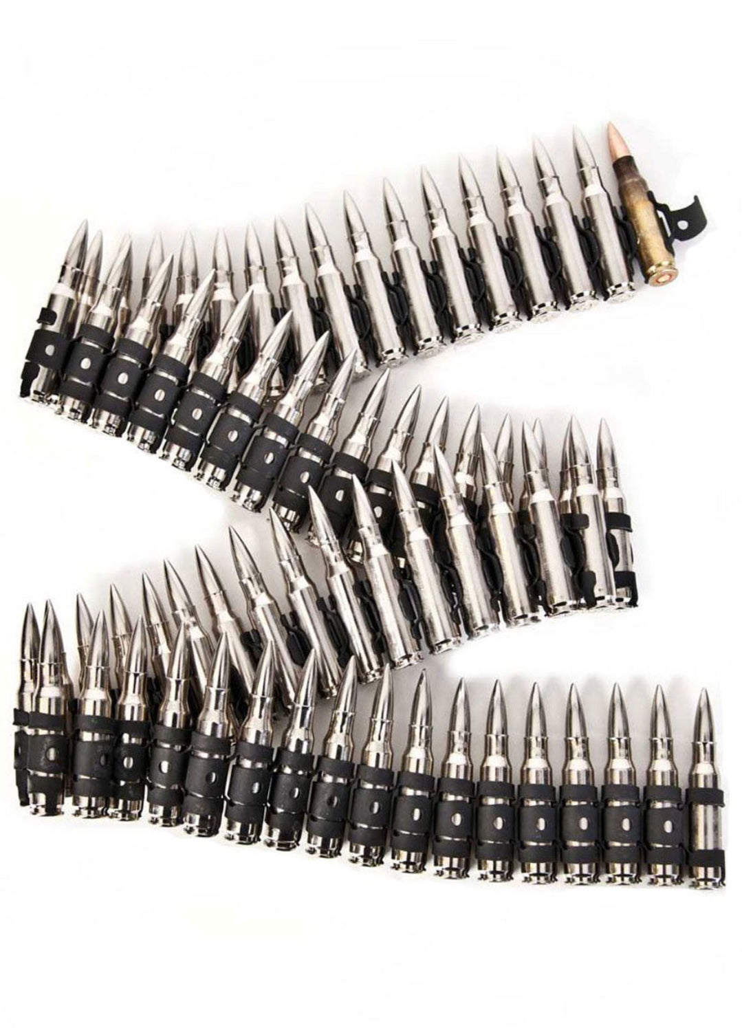 Bullet belt silver