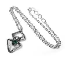 Emerald Spiderling Necklace