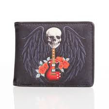 Dark Fantasy Rock and Roses Gothic Skull Wallet