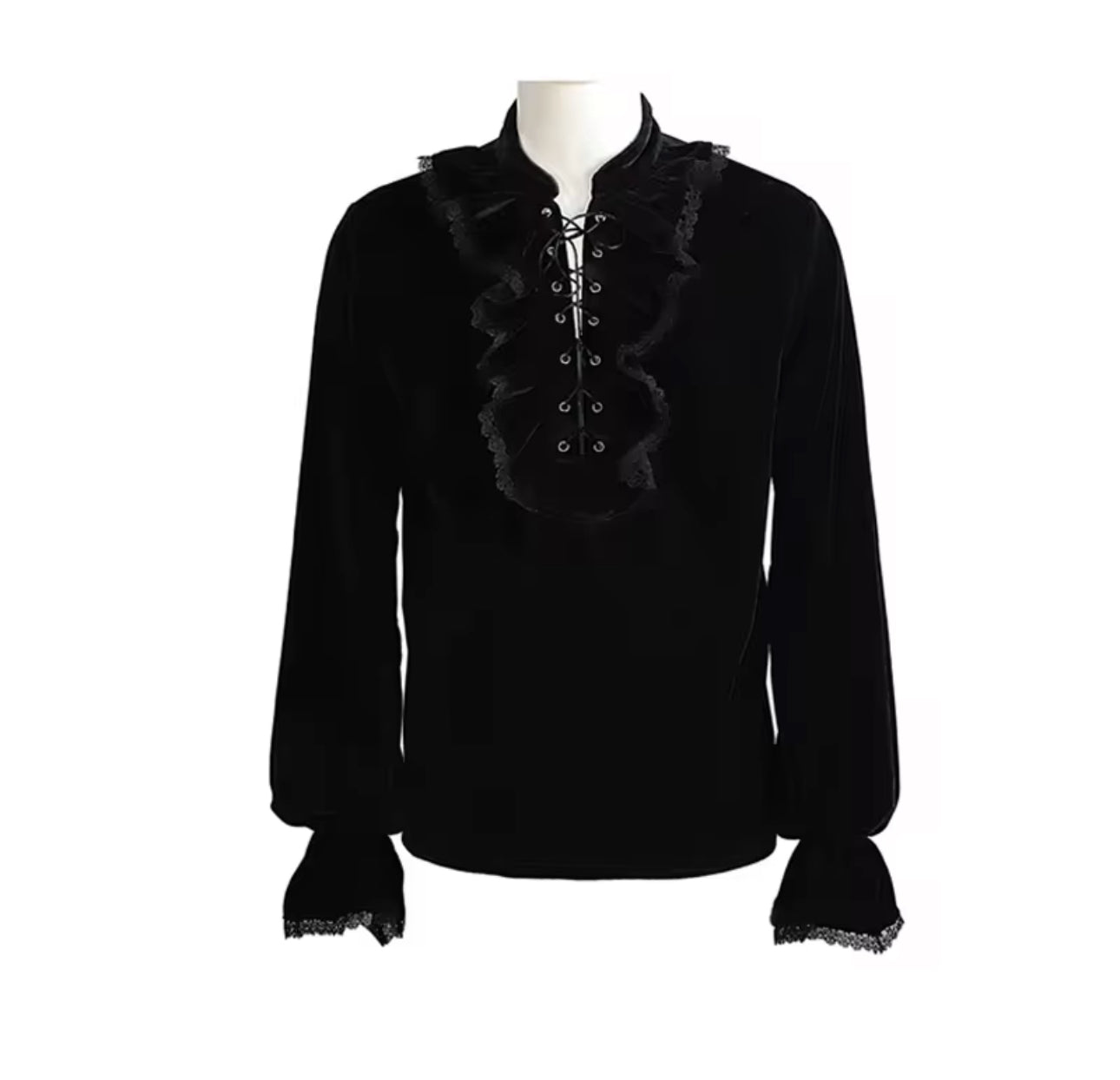 Gothic shirt medieval-black