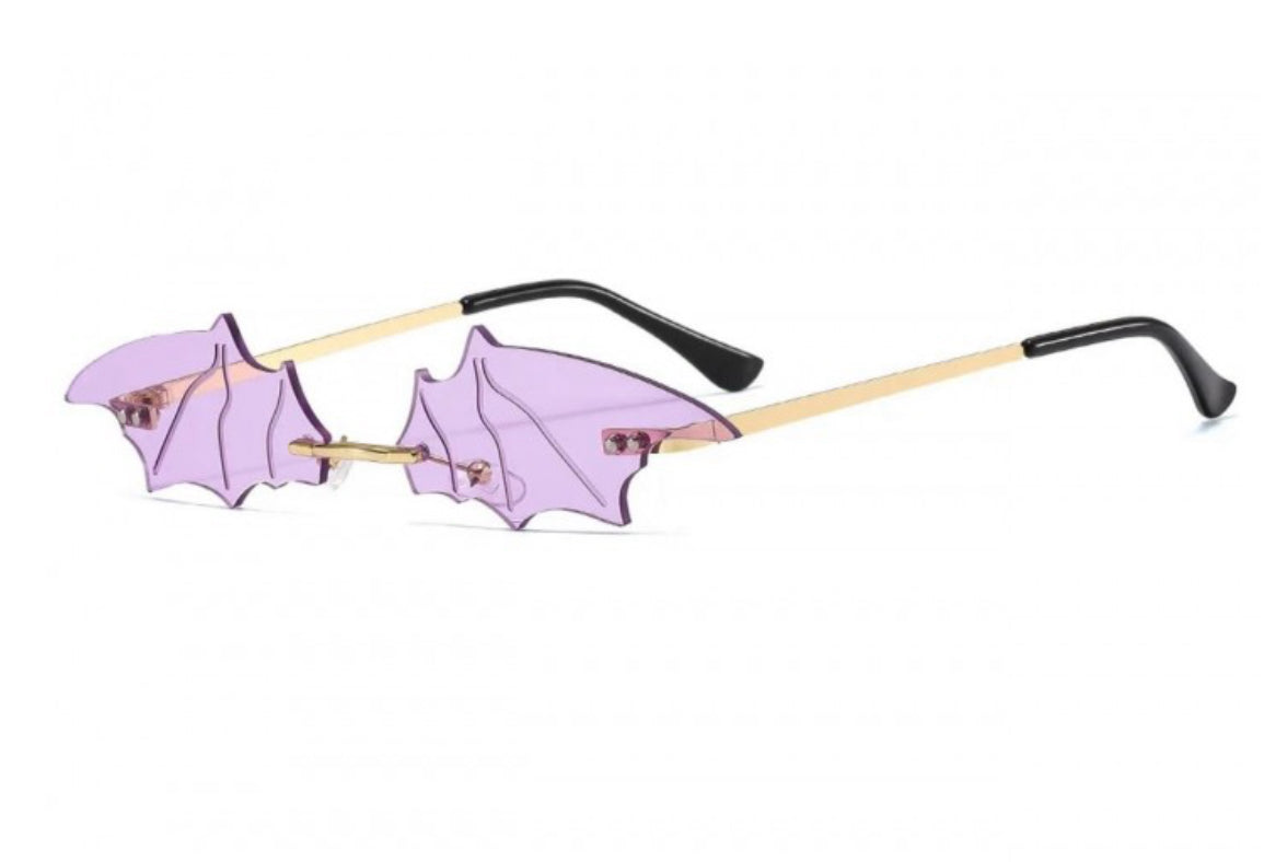 Bat sunglasses-Purple