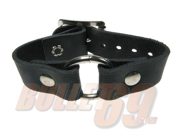 1 Row Small Ring Join Leather Wristband