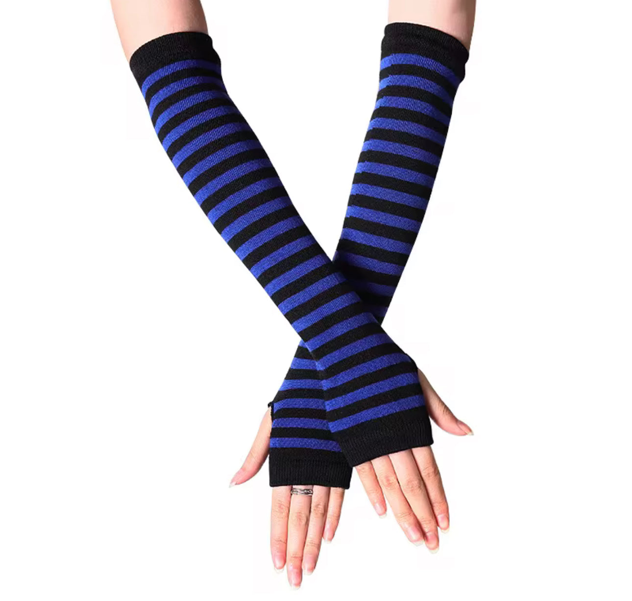 Striped gloves
