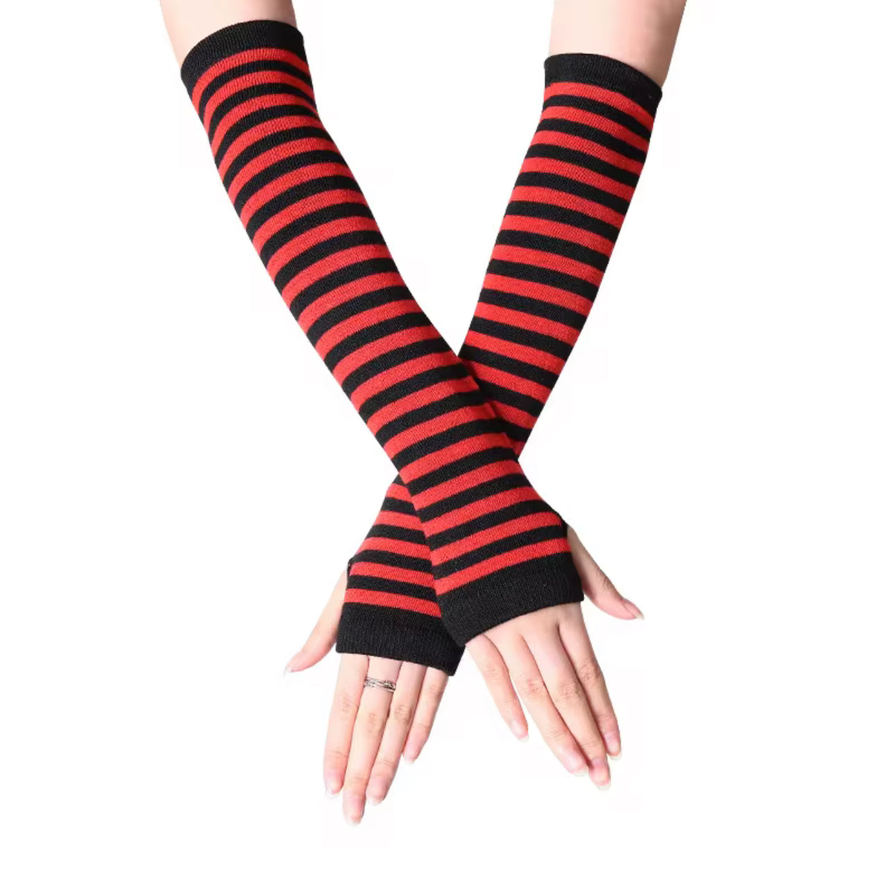 Striped gloves