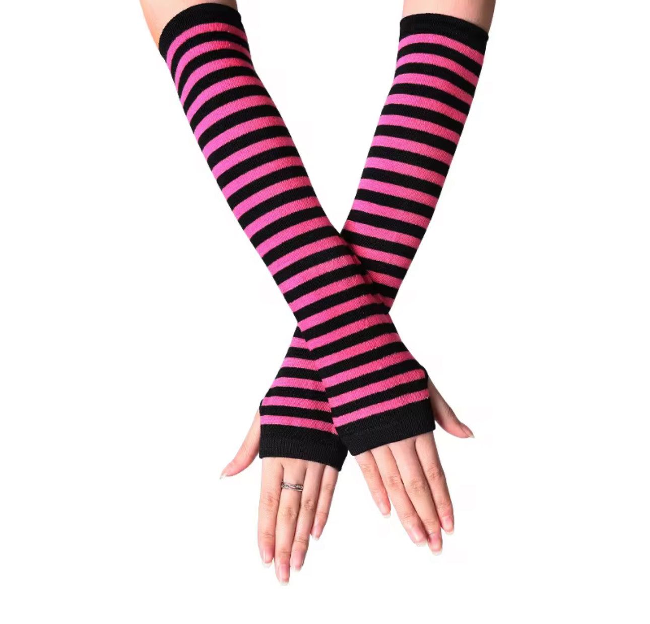 Striped gloves