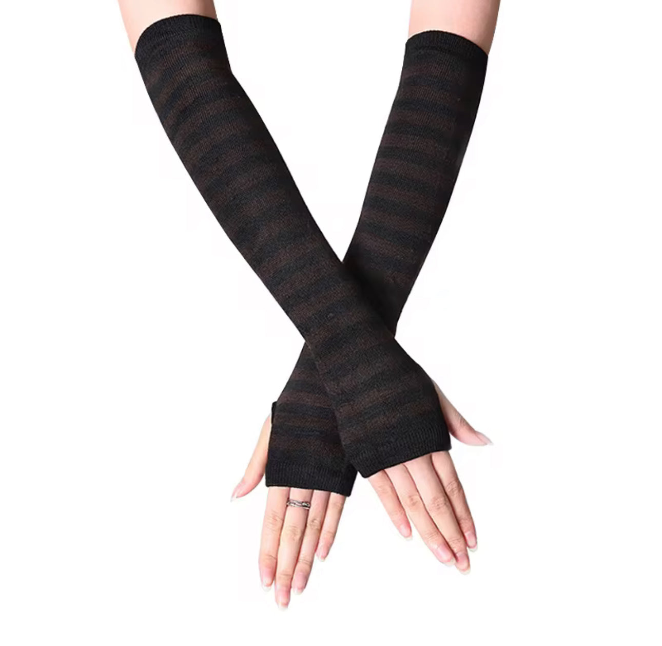 Striped gloves