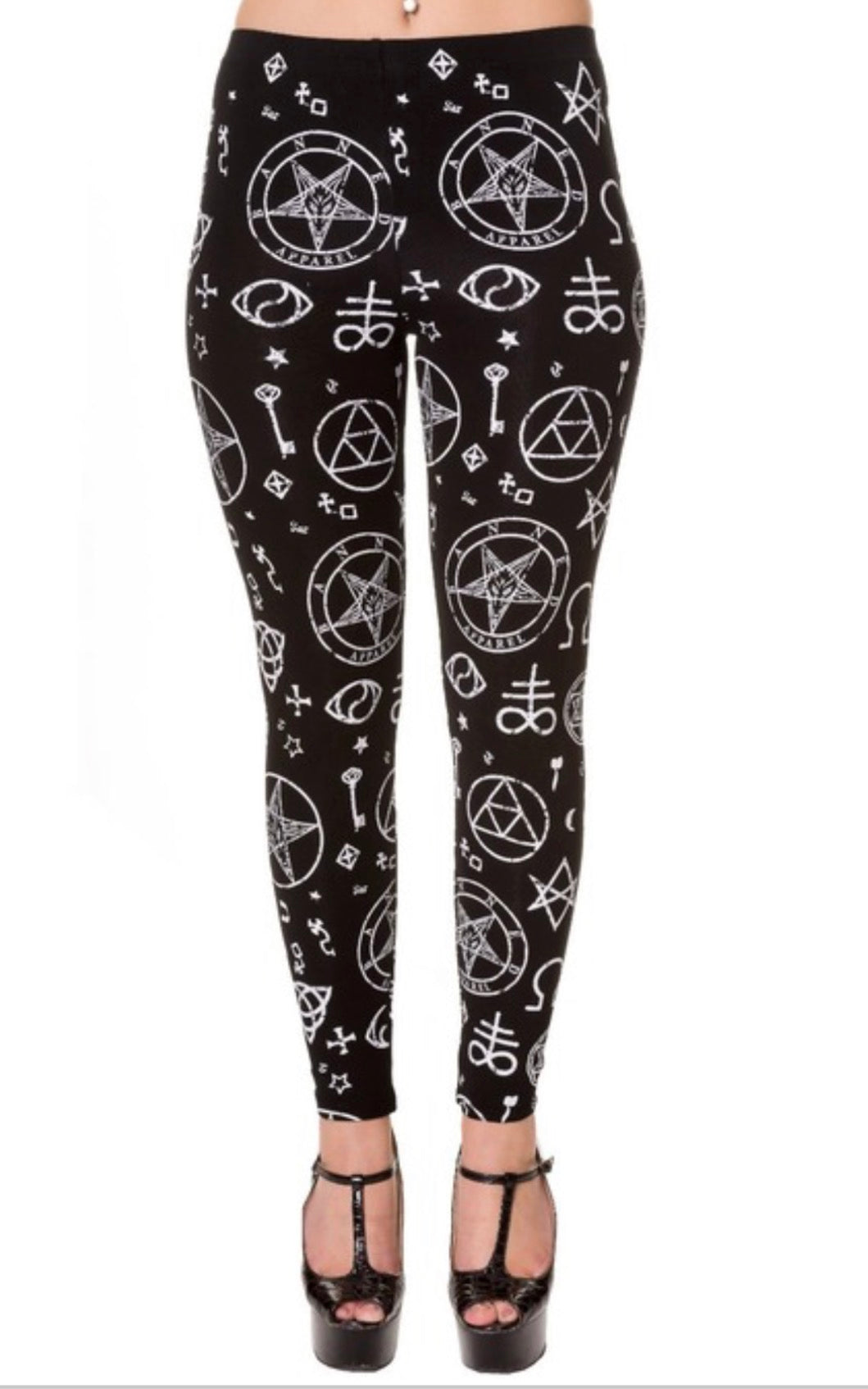 Pentagram Black Leggings