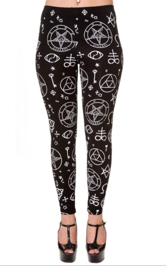 Pentagram Black Leggings