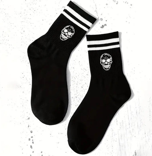 Socks skull stripe