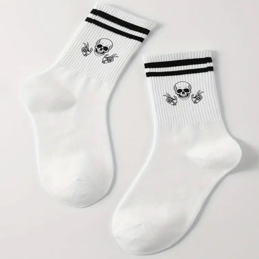 Socks skull stripe