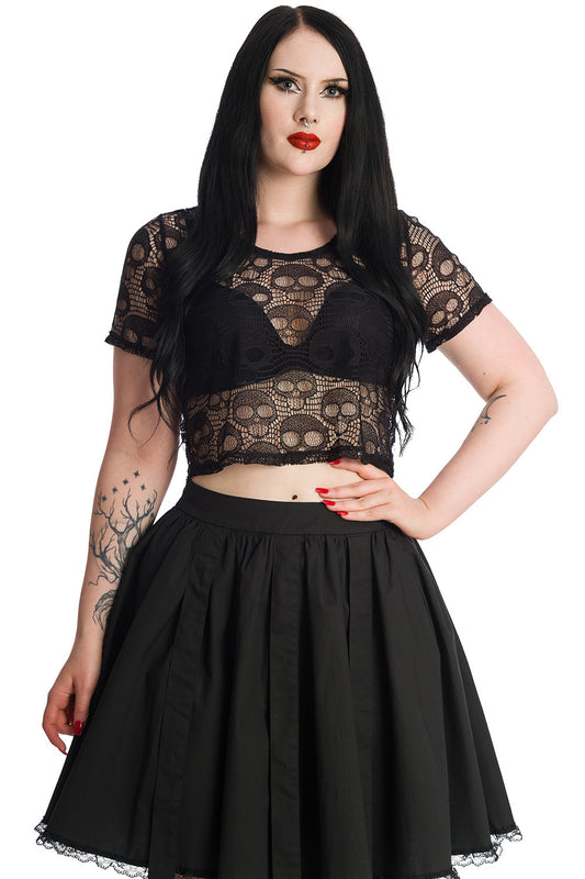 LACE SKULL TOP